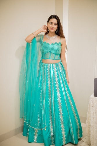 Pin stripe lehenga