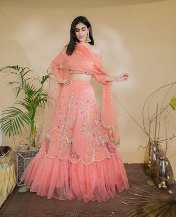 Peacock Forest Lehenga