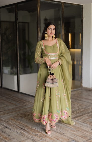 Olive carnival Anarkali
