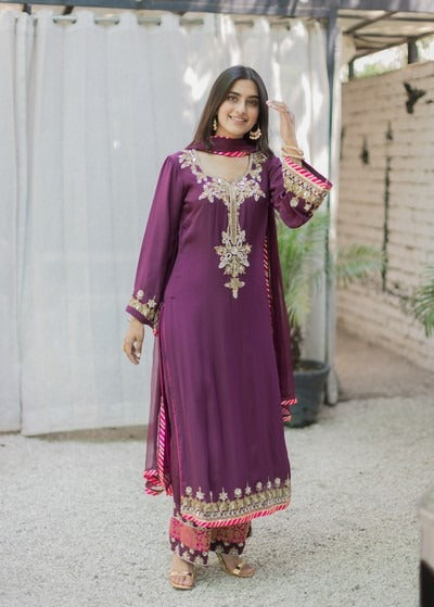 Dark purple suit set