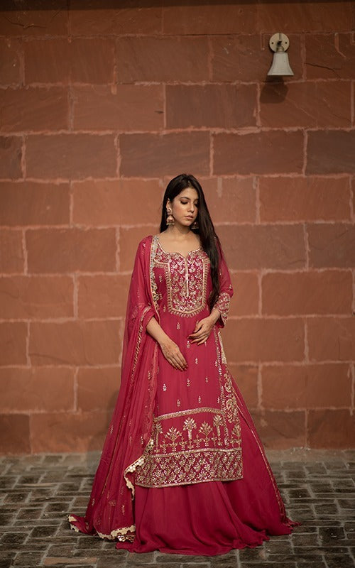 Firebrick Lehenga