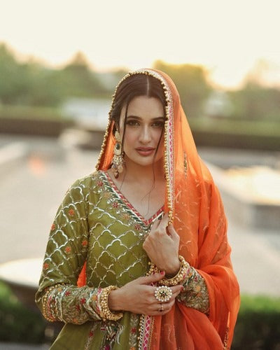 Muntazir lehenga with peplum blouse