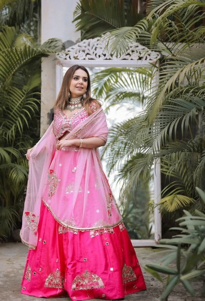 Hot pink Brolly lehenga 2.0
