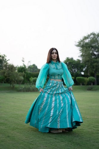 Pin Stripe Lehenga