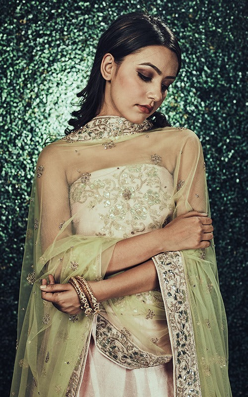 Pink Garden Lehenga